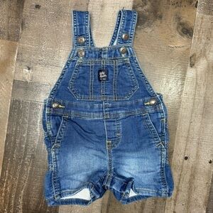 Oshkosh B’gosh Denim Short Overalls size 9 months